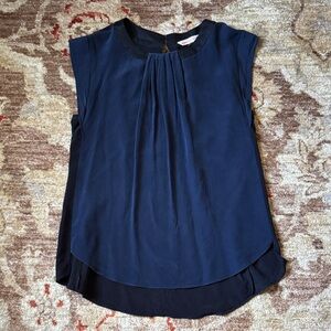 Rebecca Taylor Midnight Blue and black Blouse